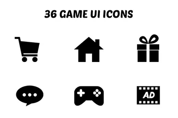 36 interfaz de usuario del juego Paquete de Iconos