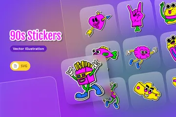 90s Stickers Icon Pack