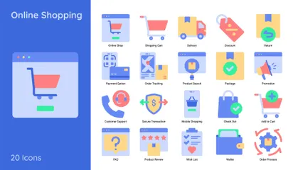 Shopping en ligne Pack d'Icônes