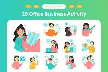 Activité commerciale du bureau Pack d'Icônes