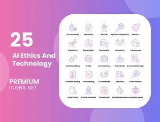 AI Ethics & Technology Icon Pack