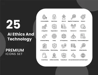 AI Ethics & Technology Icon Pack