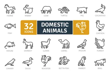 Animais domésticos Pacote de Ícones