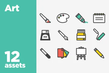 Art Supplies Icon Pack