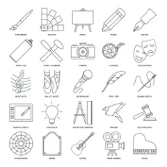 Art Symbols, Design And Drawing Icon Pack