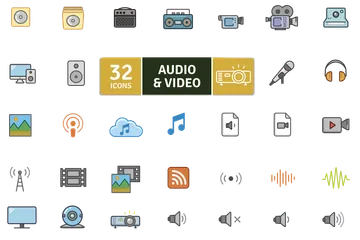 Audio et vidéo Pack d'Icônes