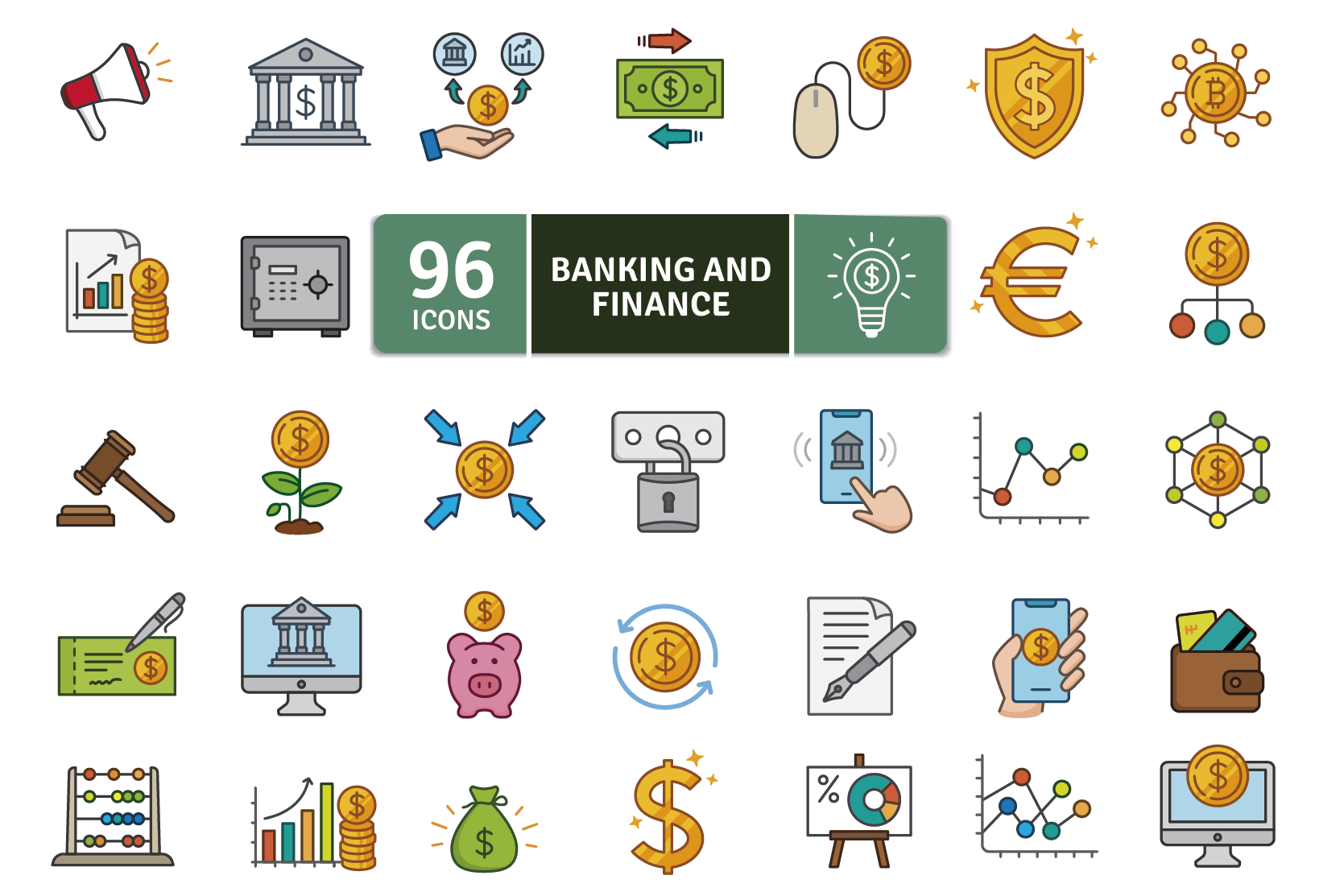 Download Banking And Finance Icon pack Available in SVG, PNG & Icon Fonts