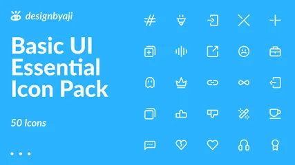 Interface utilisateur de base essentielle Pack d'Icônes