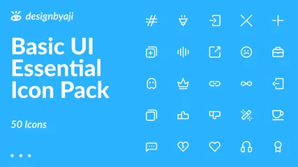 Basic UI Essential Icon Pack