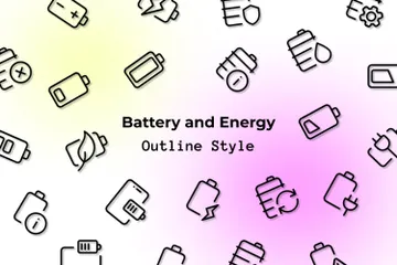バッテリーとエネルギー アイコンパック