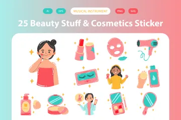 Beauty Stuff & Cosmetic Product Icon Pack