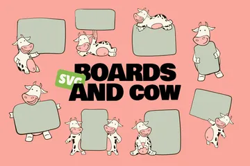 Boards And Cow Icon Pack