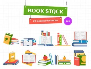 Book Stack Icon Pack