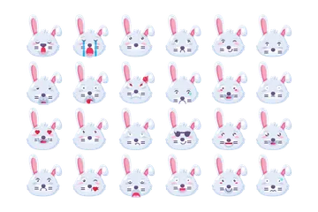 Bunny Emoji Icon Pack