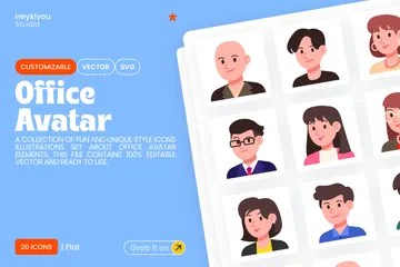 Büro-Avatar Symbolpack