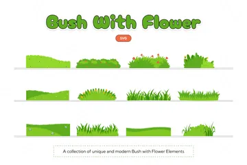 Bush With Flower Icon Pack