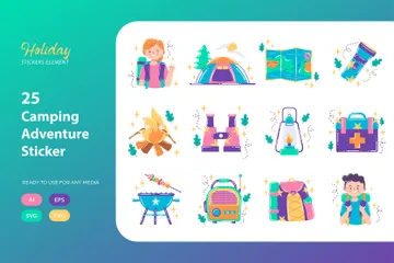 Camping Adventure Icon Pack