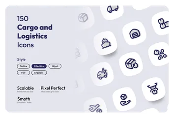 Cargo And Logistics Icon Pack