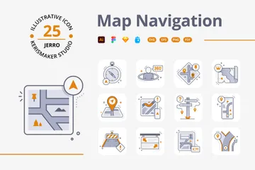 Navigation cartographique Pack d'Icônes