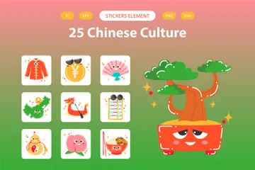 Chinesische Kultur Icon Pack