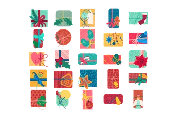 Christmas Present Boxes Icon Pack