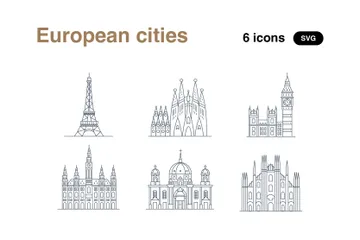 Cidades Europeias Pacote de Ícones