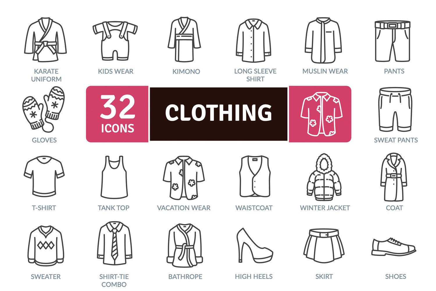 Download Clothing Icon pack Available in SVG, PNG & Icon Fonts
