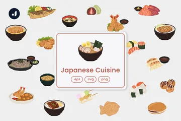 Cocina japonesa Paquete de Iconos