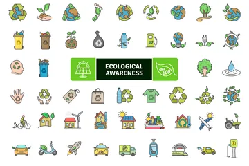 Conciencia ecológica Paquete de Iconos