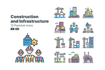 Construção e Infraestrutura Icon Pack