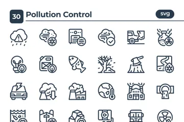 Contrôle de la pollution Pack d'Icônes