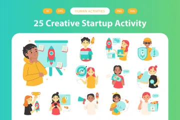 Creative Startup Activity Icon Pack
