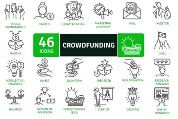 Crowdfunding Icon Pack