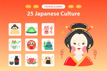 Cultura japonesa Pacote de Ícones