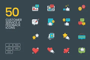 Customer Survey And Feedback Icon Pack