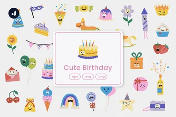 Cute Birthday Icon Pack