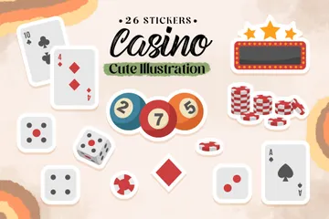 Cute Casino Sticker Icon Pack