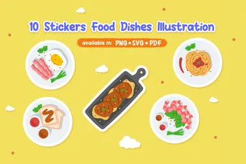 Cute Food Dishes Icon Pack