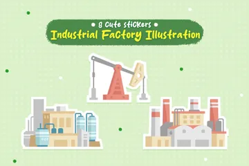 Cute Industrial Factory Icon Pack