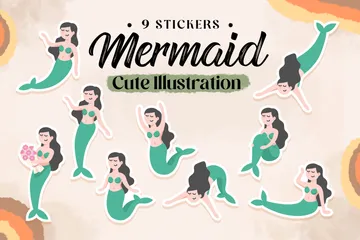 Cute Mermaid Icon Pack
