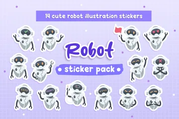 귀여운 로봇 아이콘 팩