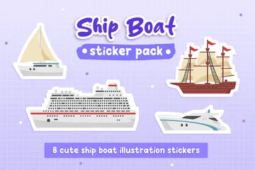 Cute Ship Boat Icon Pack