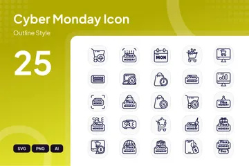 Ventes du Cyber Monday Pack d'Icônes