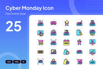 Cyber Monday-Angebote Symbolpack