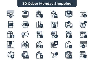Cyber Monday Shopping Icon Pack