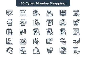 Cyber Monday Shopping Icon Pack