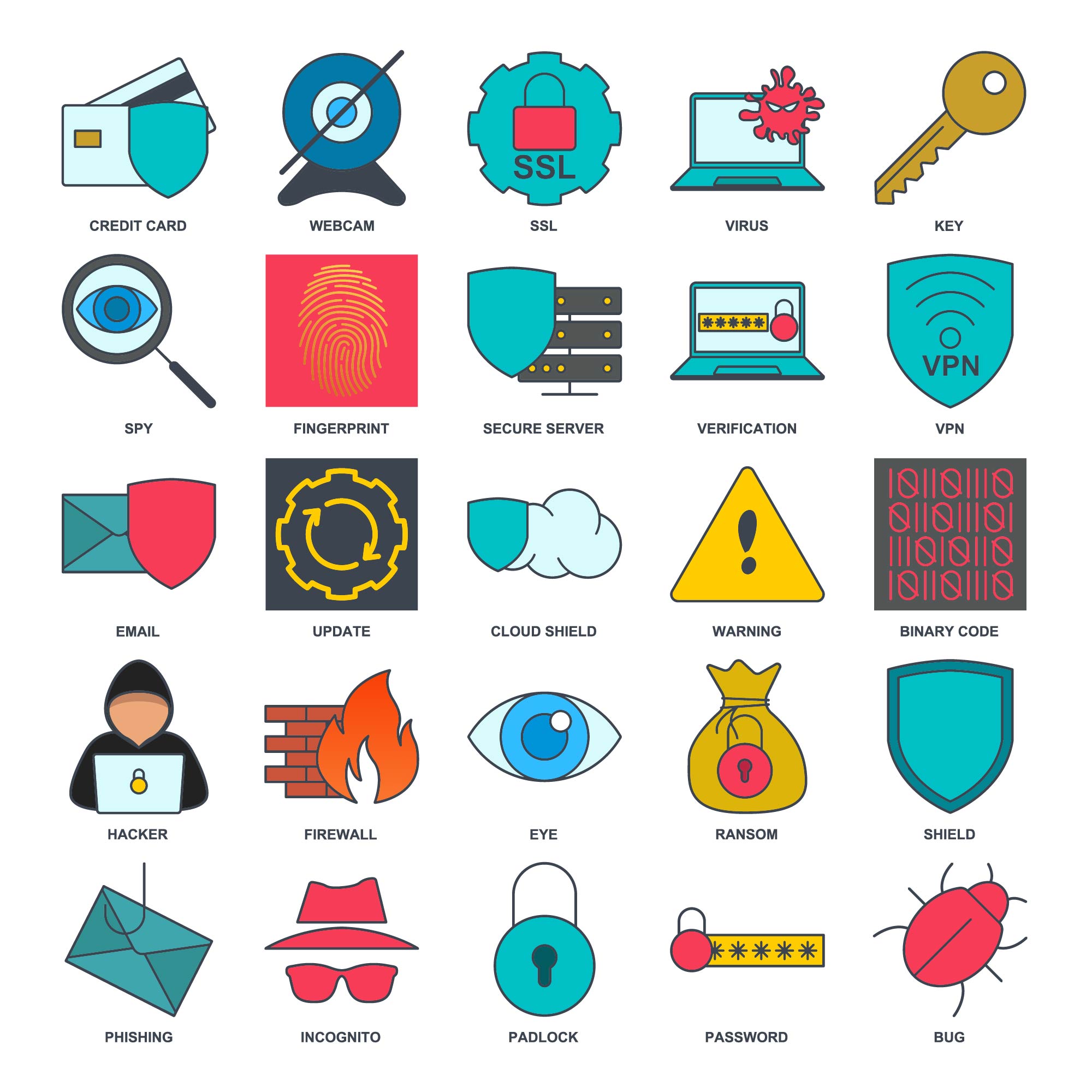 Download Cyber Security Icon pack Available in SVG, PNG & Icon Fonts