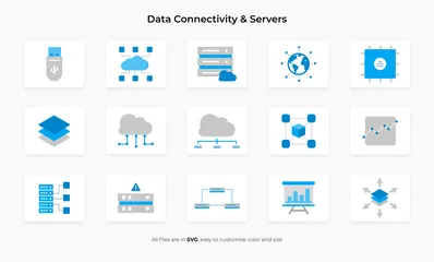 Data Connectivity & Servers Icon Pack