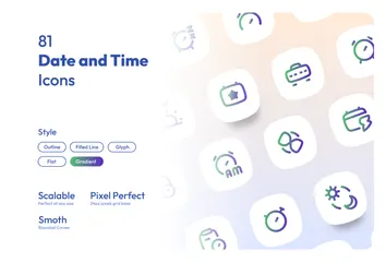 Date And Time Icon Pack
