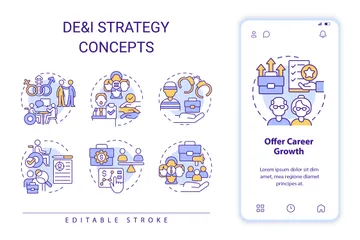 DEI Strategy In Workplace Icon Pack
